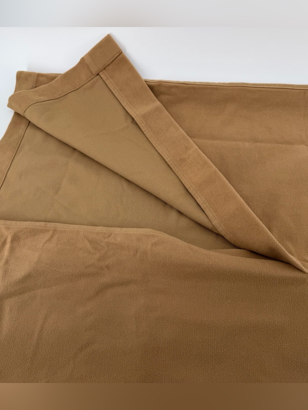 Crazy Horse Liz Claiborne Camel Colored Soft Lined Pencil Skirt Size 14 - Picture 6 of 7